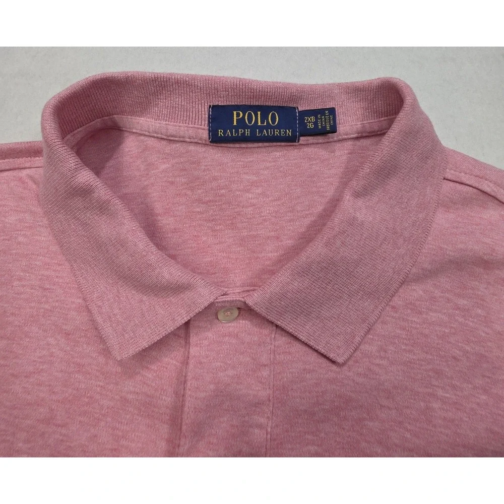 Polo Ralph Lauren Polo Shirt Mens 2XB Big‎ Heather Pink Blue Pony